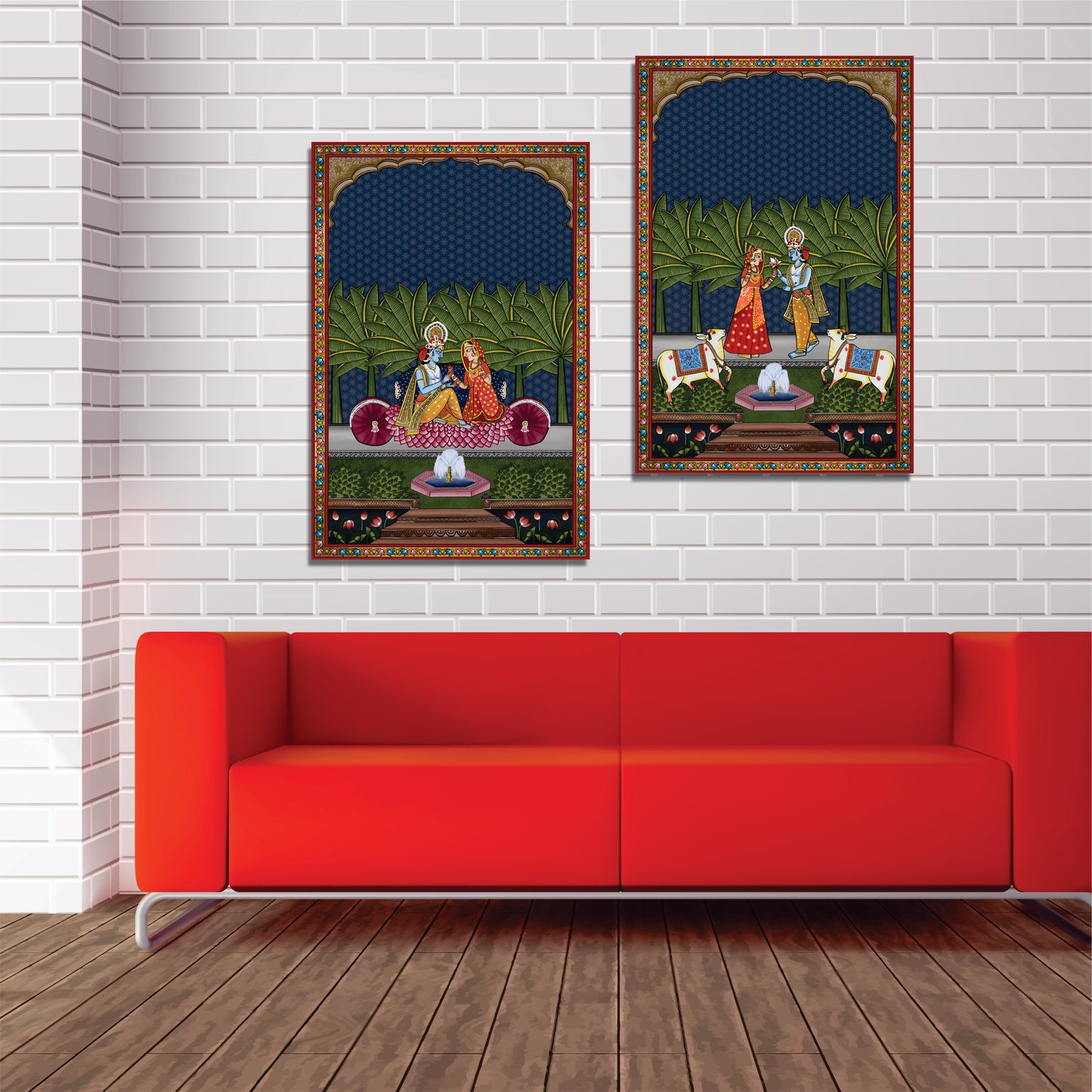 Divine Love – Radha Krishna Canvas Set