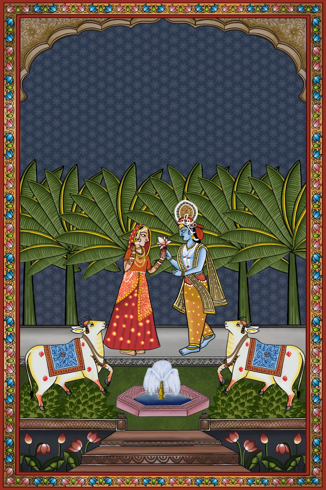 Divine Love – Radha Krishna Canvas Set