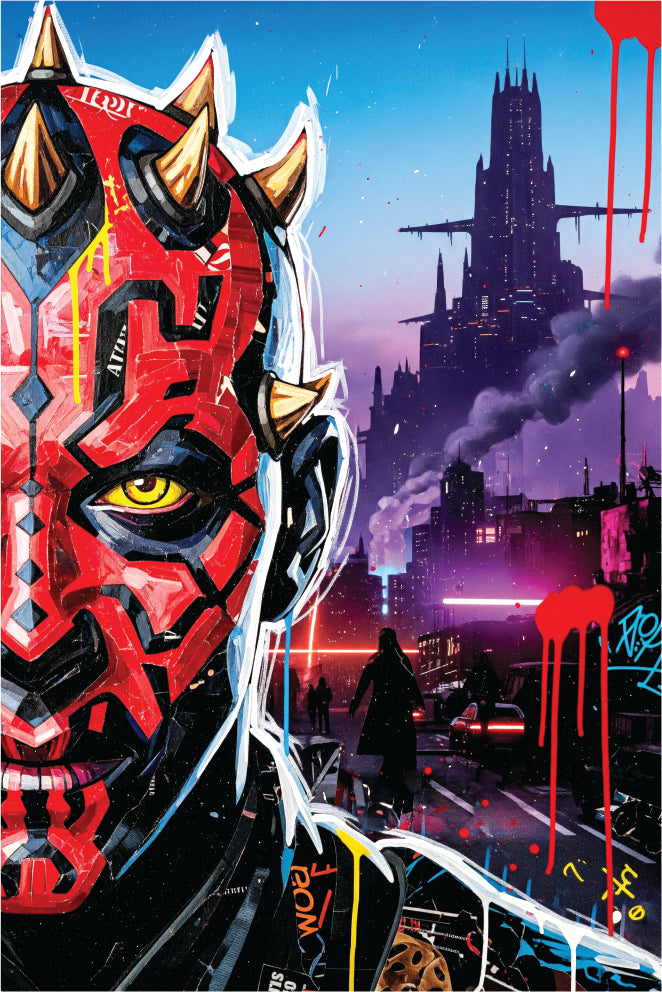 Neon Fury: Darth Maul Cyberpunk