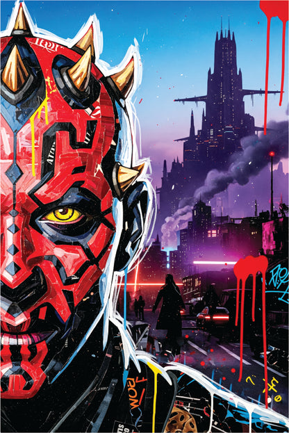 Neon Fury: Darth Maul Cyberpunk