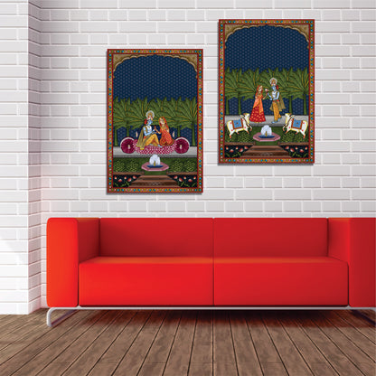 Divine Love – Radha Krishna Canvas Set